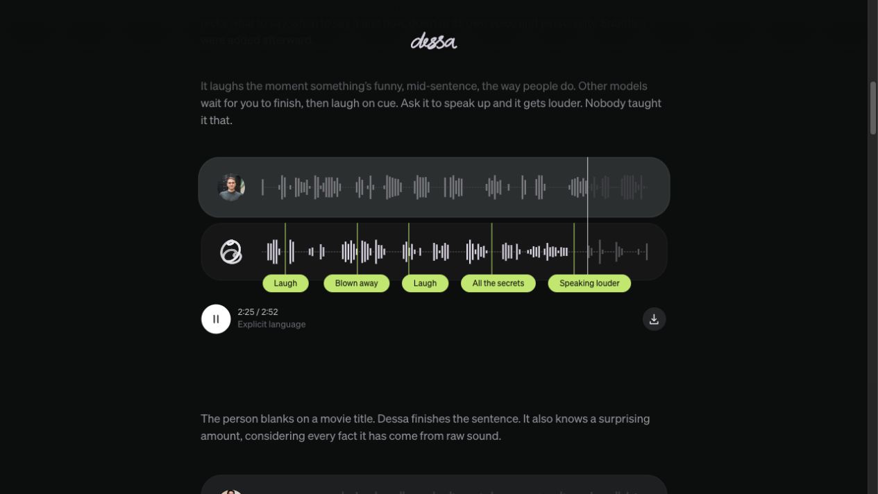 Step 2: During playback the control becomes a pause button and captions appear