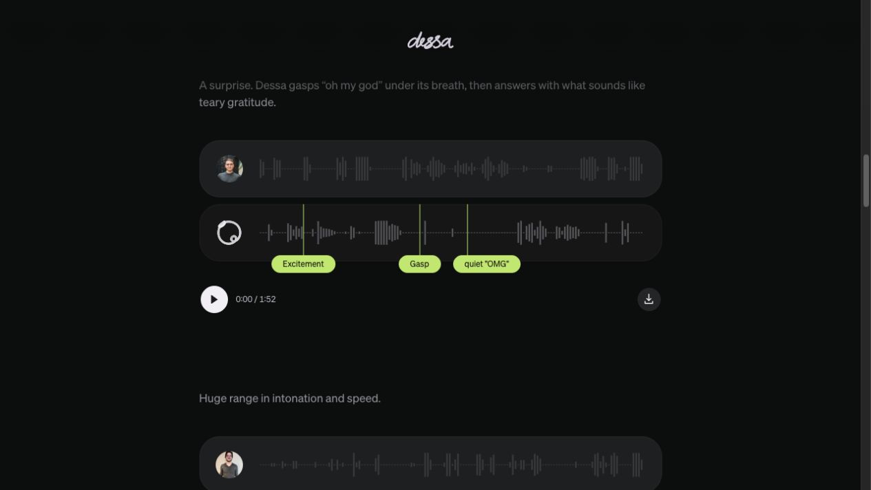 The anniversary conversation has markers for excitement, a gasp and a quiet response