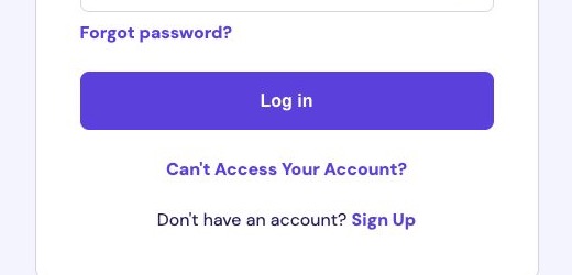 第 4 步:点击 Log in,或选择账号帮助入口