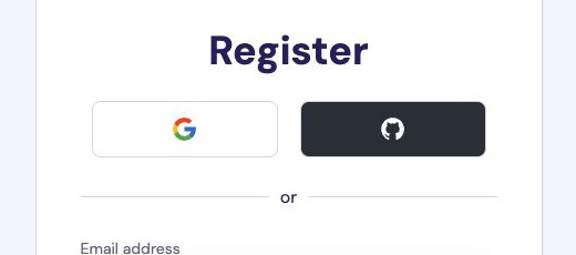 第 9 步:选择 Google、GitHub 或邮箱注册