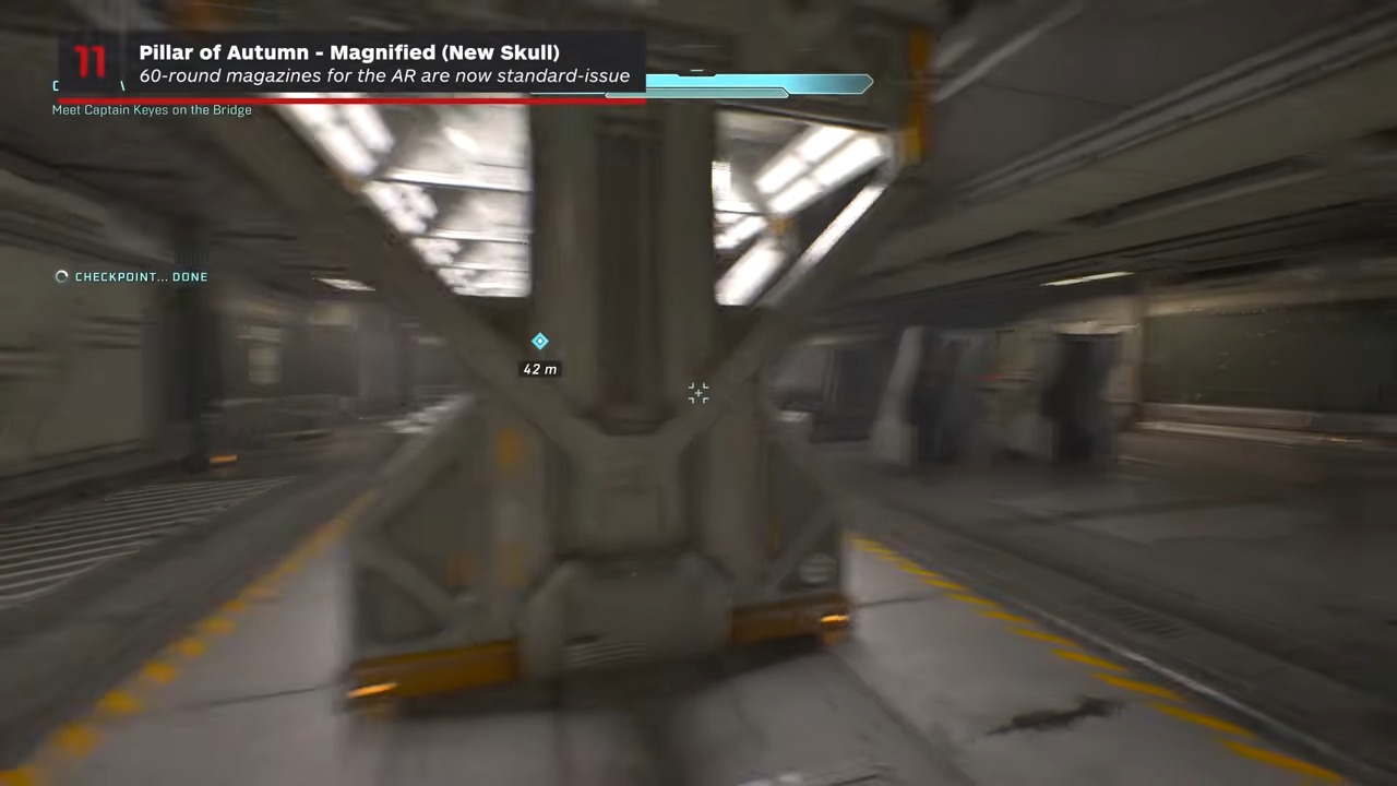 The central locker bank immediately after the blue-Elite sequence.