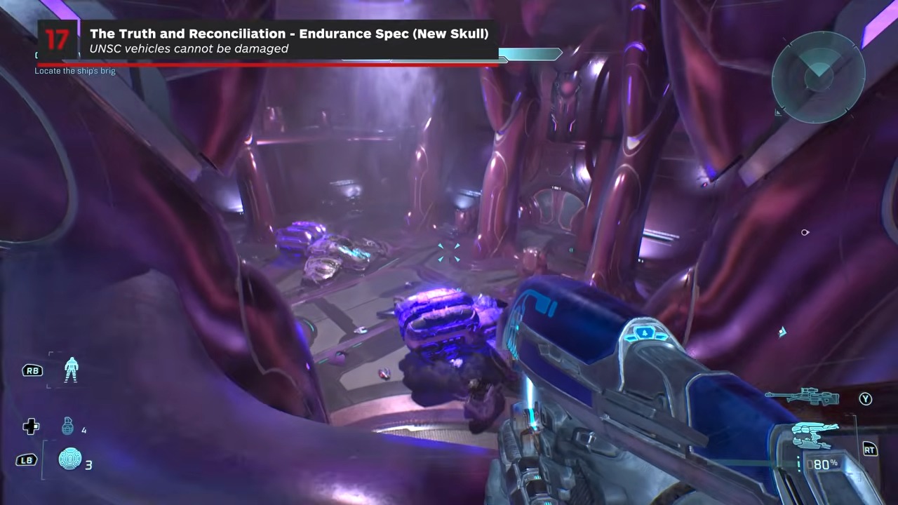Three narrow pillars above the room containing two Wraiths.