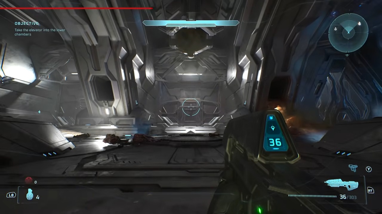 The ramp opposite the objective arrow as you leave the tunnel.