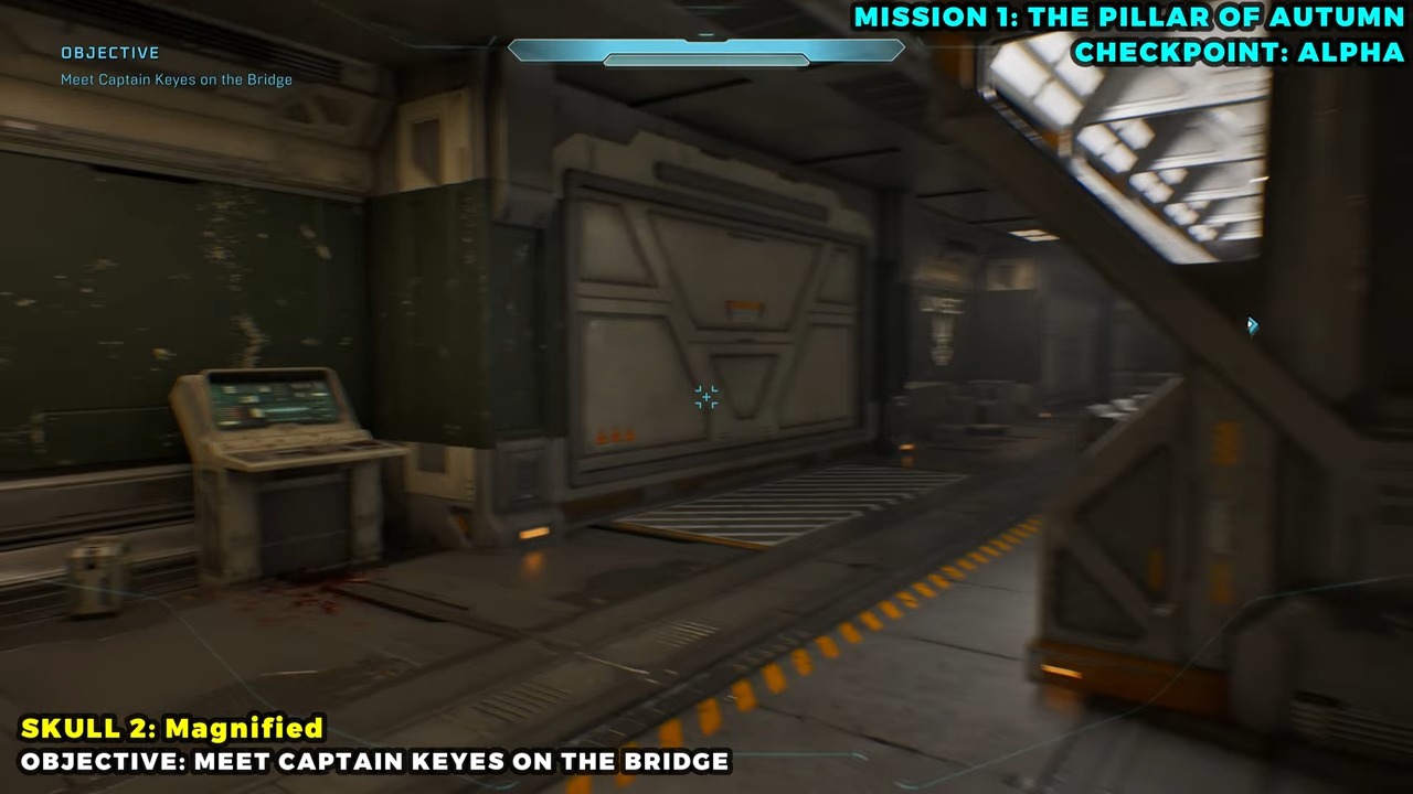 The central locker bank immediately after the blue-Elite sequence.