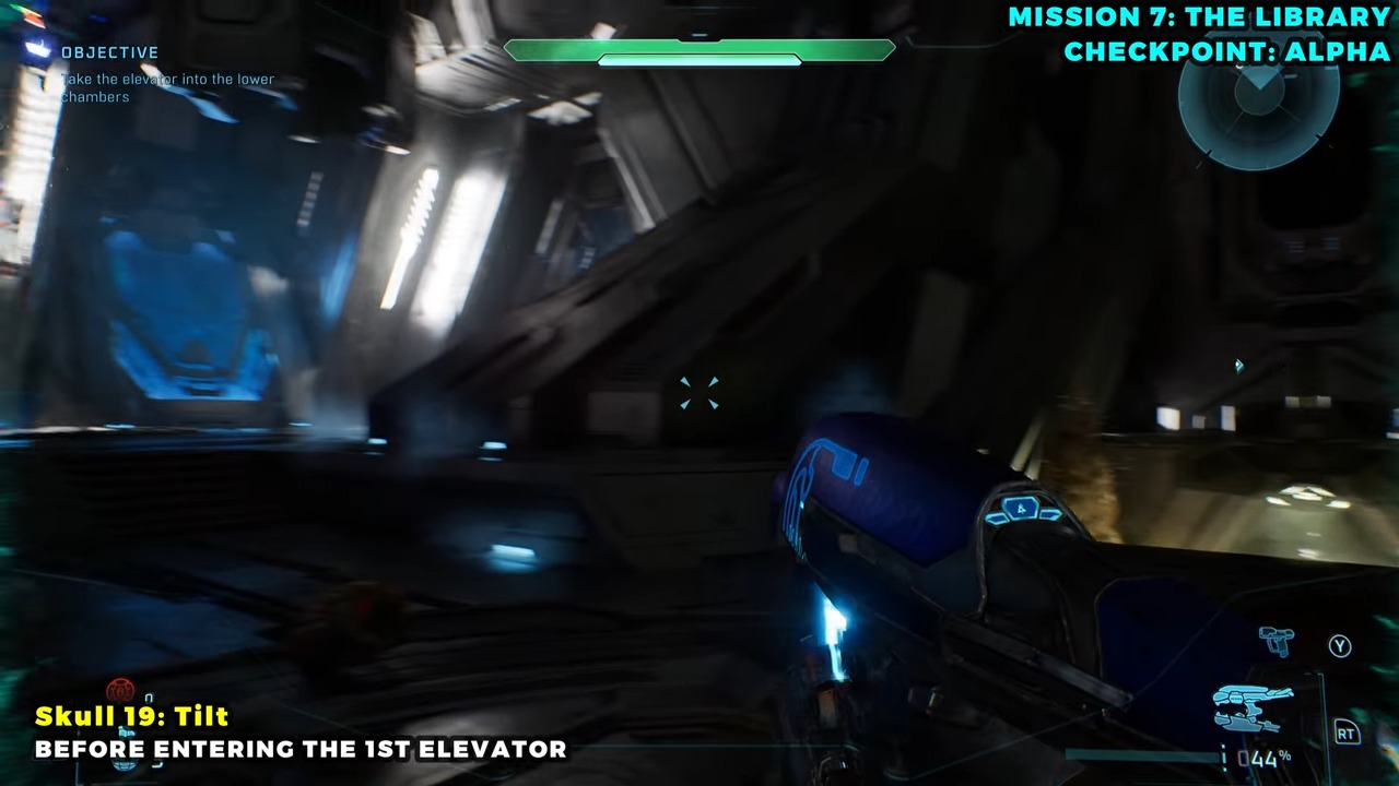 The ramp opposite the objective arrow as you leave the tunnel.