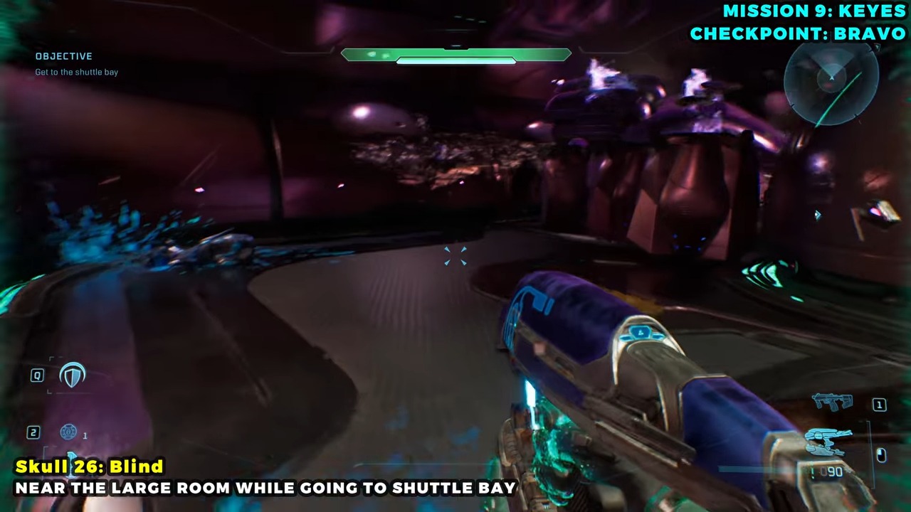 The blocked hallway containing a stranded Wraith.