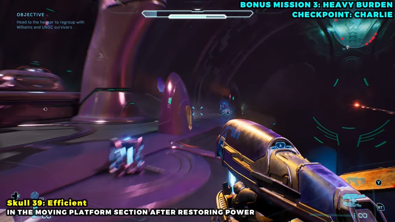 The left out-of-bounds platform in the second stop after power is restored.