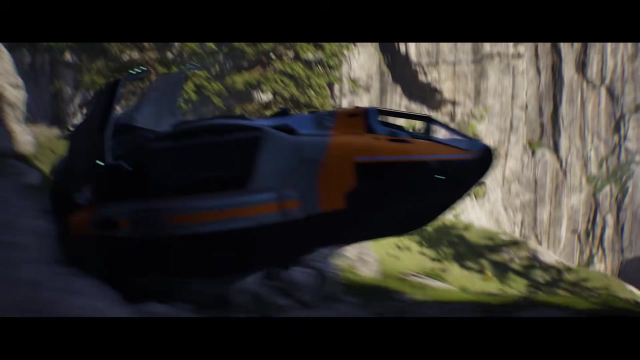 A crashed lifeboat in Halo’s open landscape.