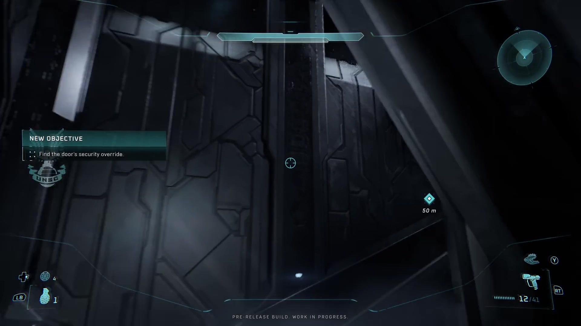 Cortana's dialogue about impeding progress due to security system