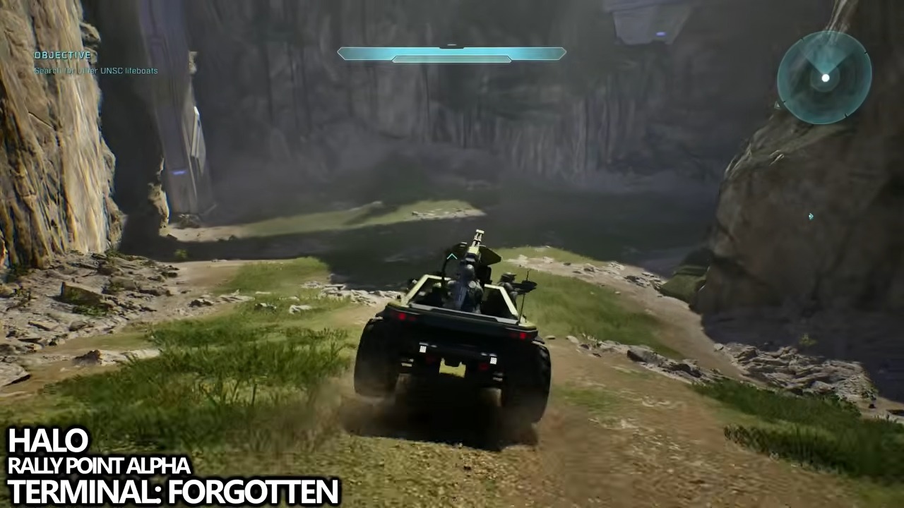 In the first Warthog tunnel, stop after the first ramp, climb the right ledge, and lower yourself onto the hidden shelf.