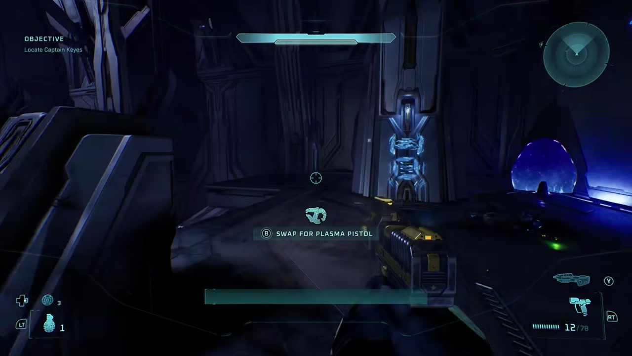 The Shade turret used as a step to the light-bridge ledge.