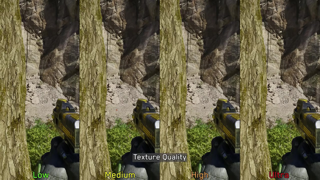 A reflective cave and volumetric cloud quality comparison.