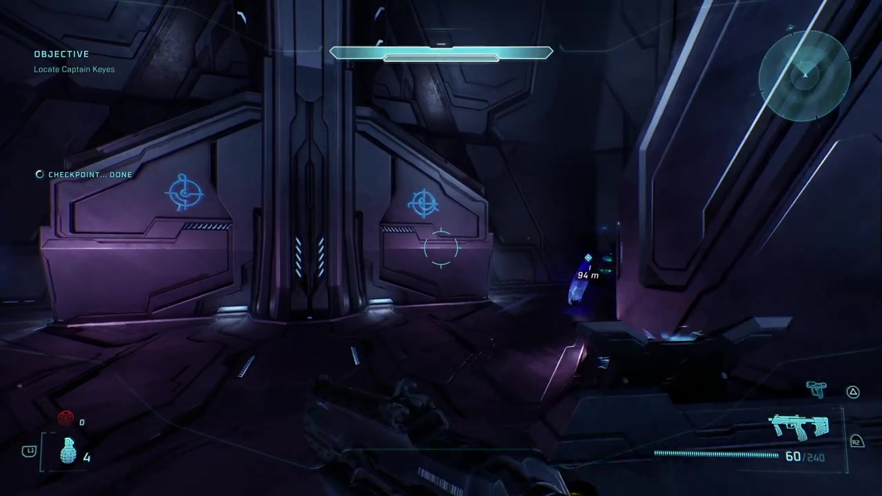 Light bridge with blue/white circle doors