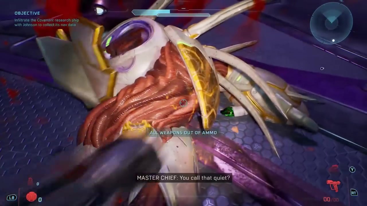 Close-up of a Hunter’s body splitting open to reveal a worm inside, with others fleeing the scene