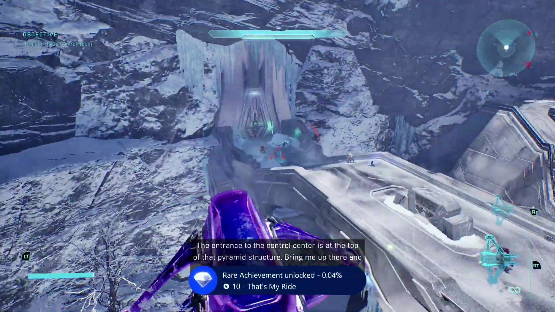 The achievement notification after the player boards the Banshee first.