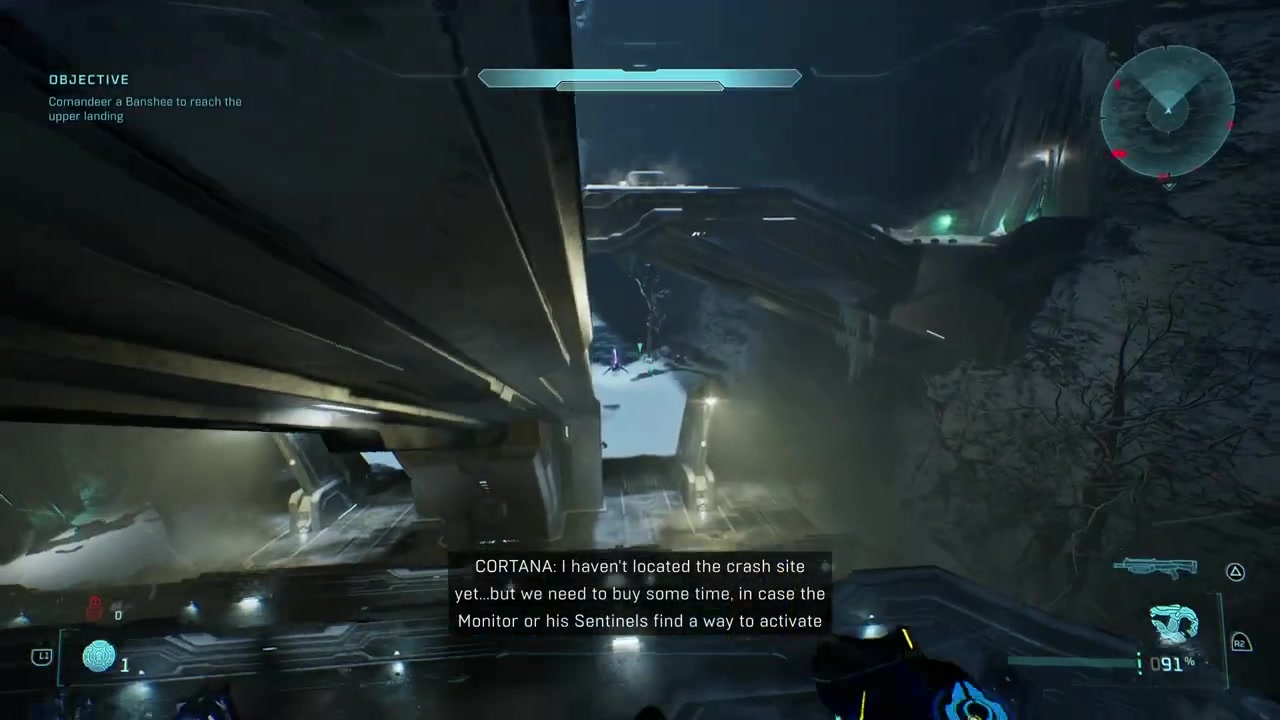 Center pillar between quest objective and spire