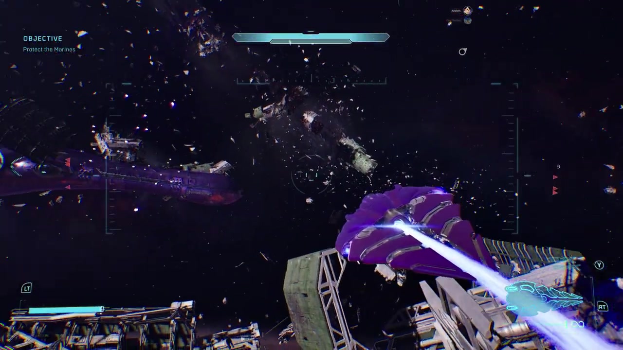 debris field near the ship