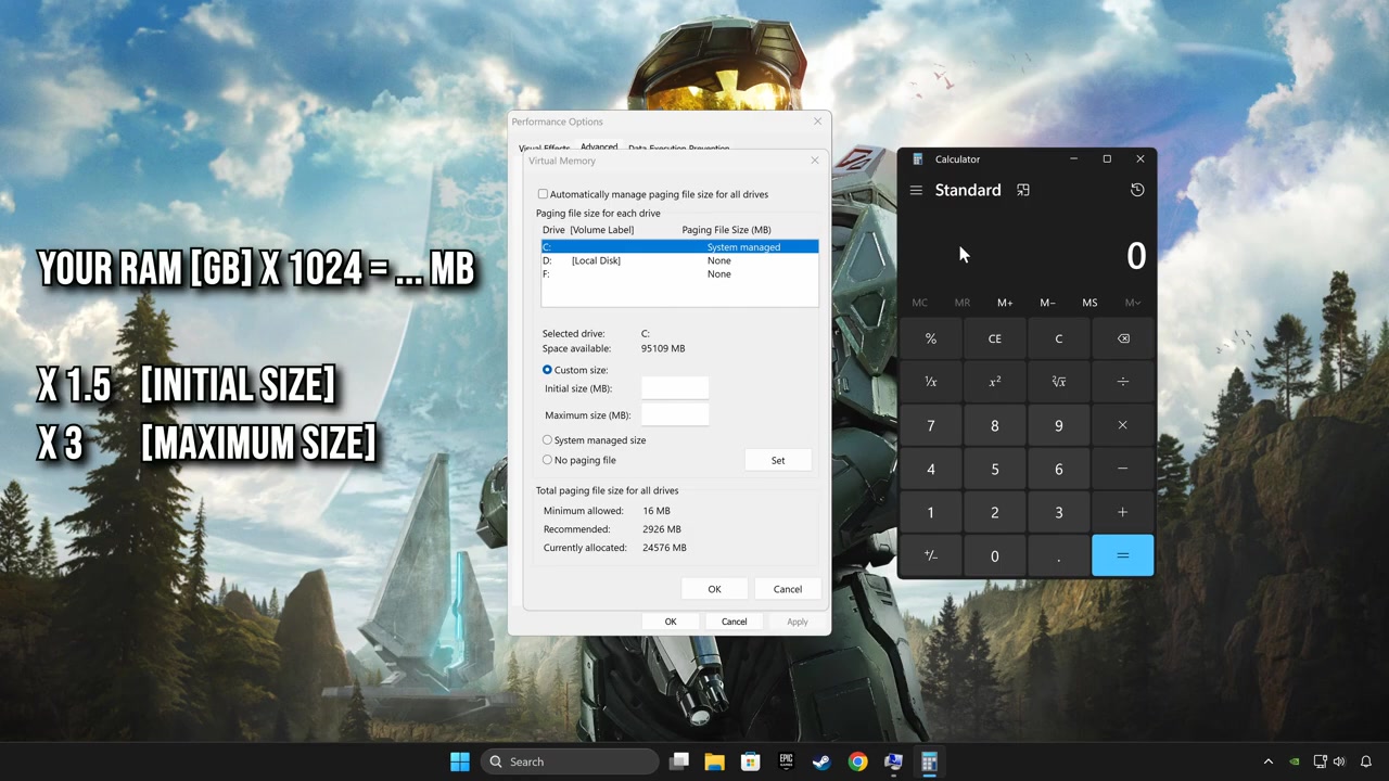Virtual Memory Configuration Fix
