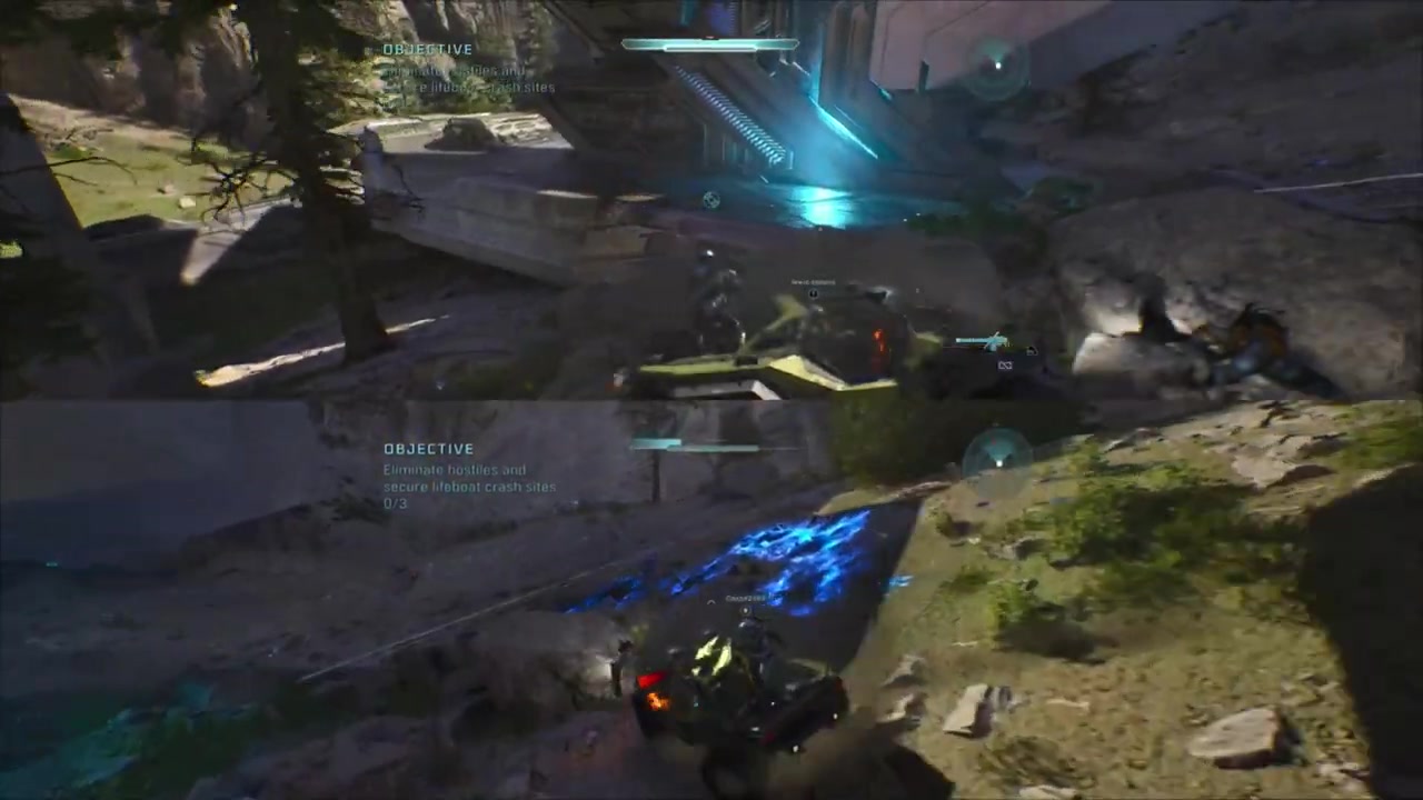 Split-screen local co-op performance in Halo Campaign Evolved on PS5