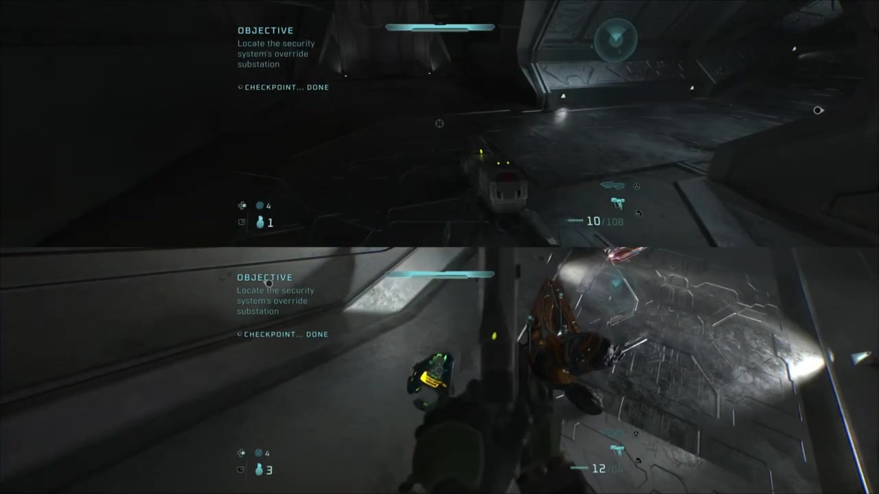 Split-screen local co-op in Halo Campaign Evolved on PS5
