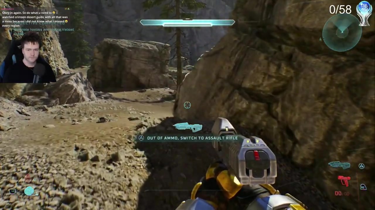 Area with rocks during the defense of marines, where sniper jackals are present