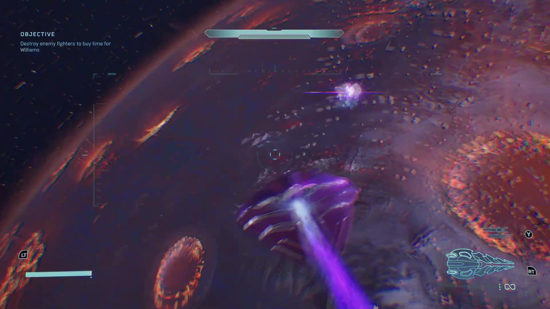 Incoming Banshee taking Seraph fire in the Heavy Burden farming encounter
