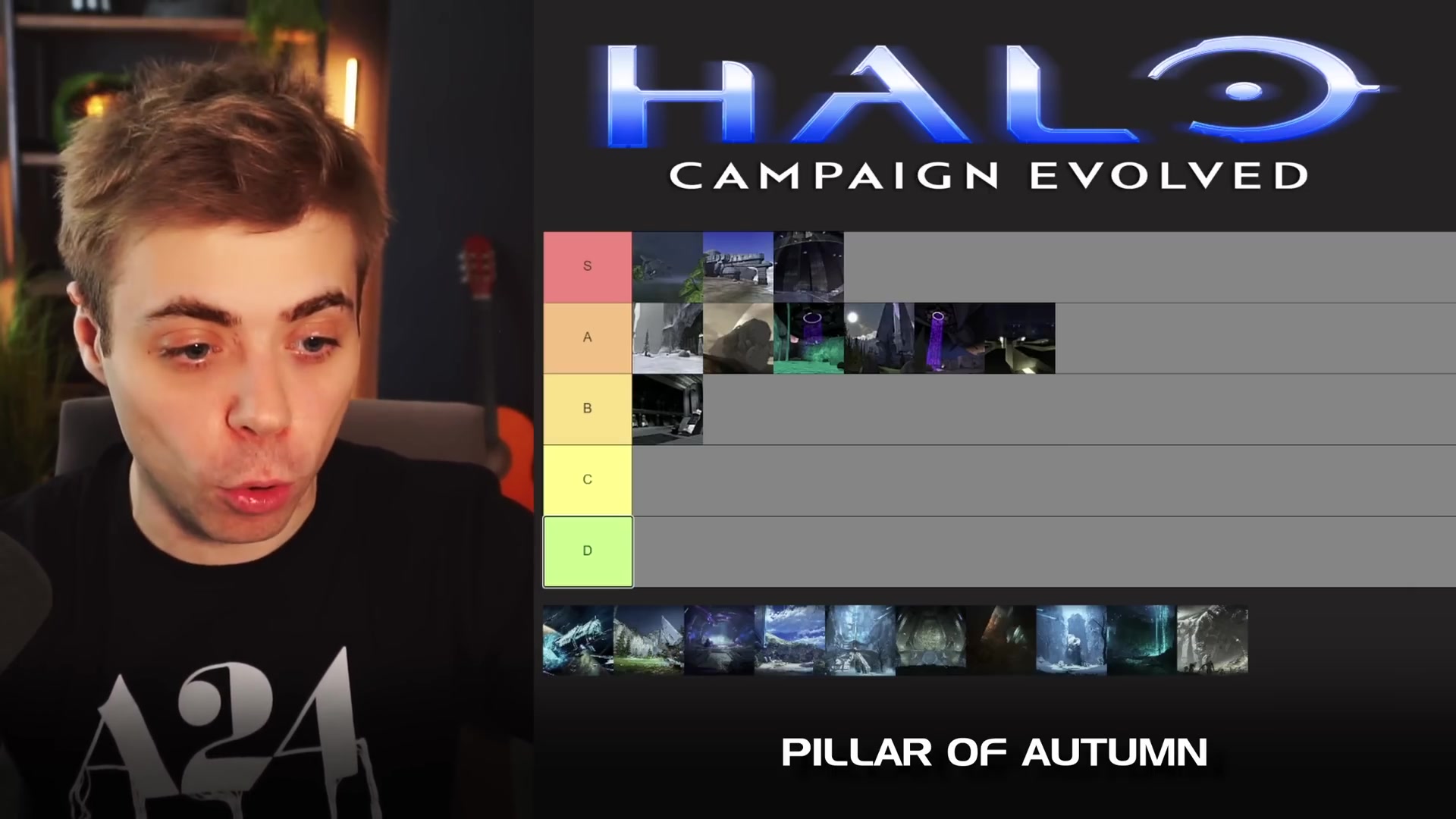 The source's tier board labeled Pillar of Autumn, showing the mission thumbnail after placement.